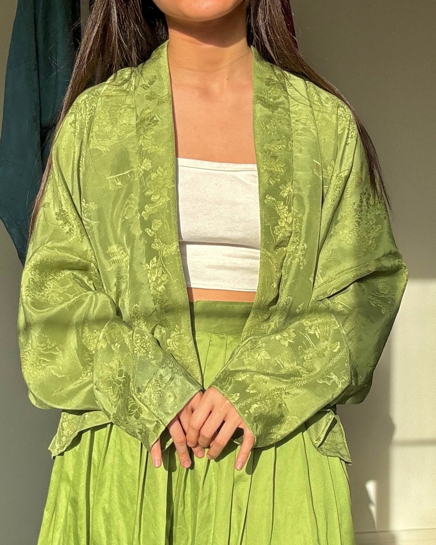 Silk Feijixiu 飞机袖 ⋆ MoCha Green ⋆ US 8-12