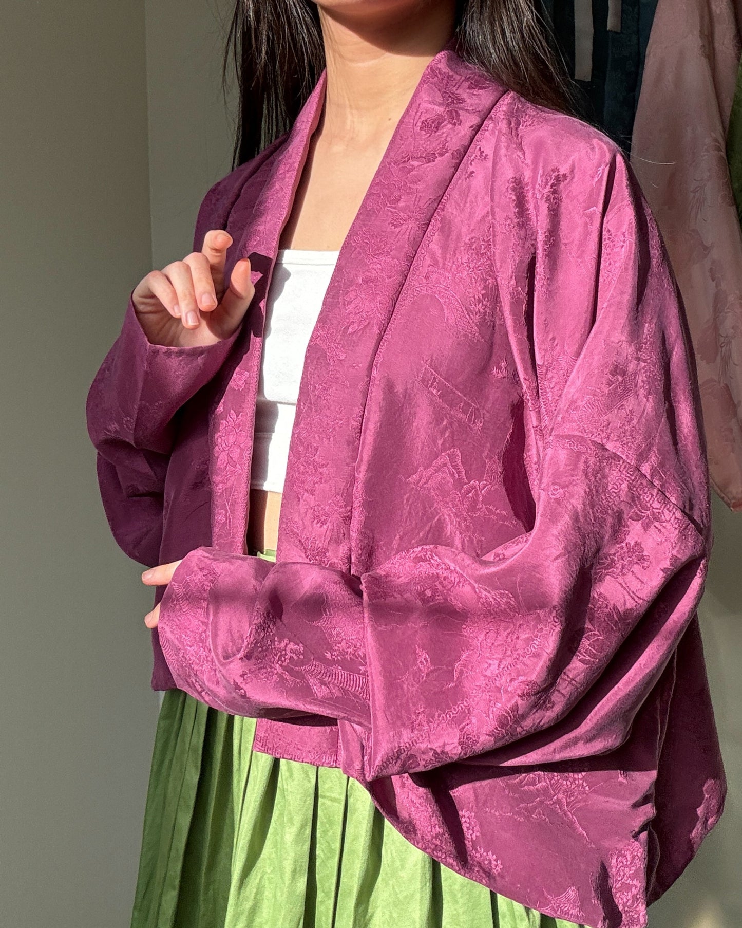 Silk Feijixiu 飞机袖 ⋆ Plum ⋆ US 14-18