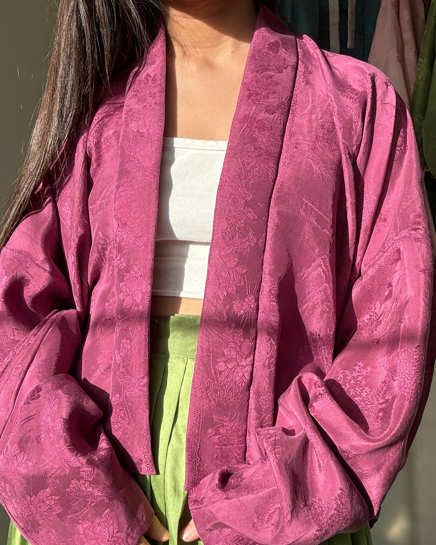 Silk Feijixiu 飞机袖 ⋆ Plum ⋆ US 14-18