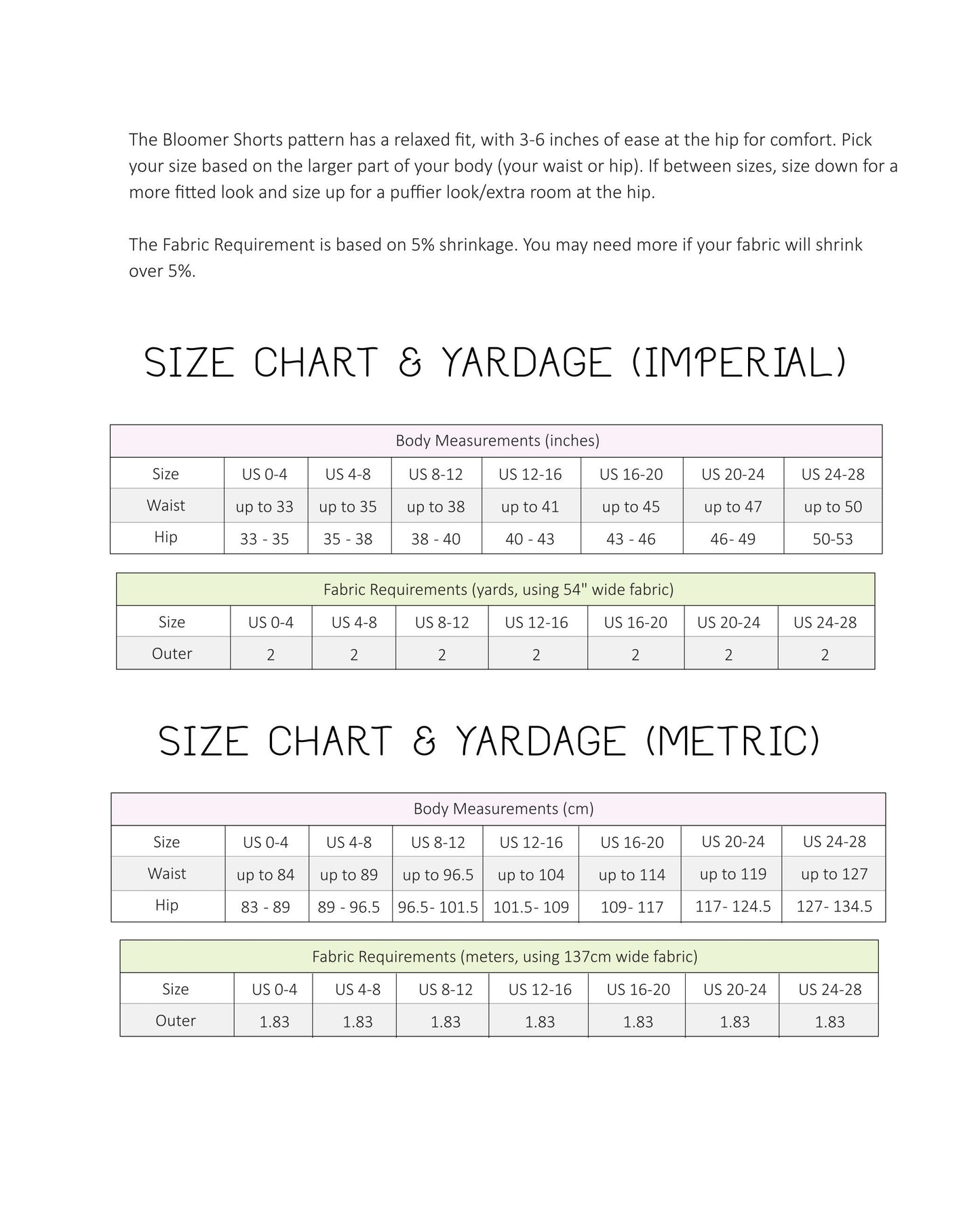 Fawn Bloomer/Boxer Shorts ✩ PDF Sewing Pattern