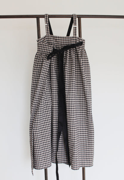 Modern Hanfu Dress in Black Plaid