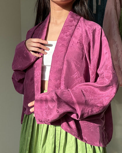 Silk Feijixiu 飞机袖 ✦ Plum ✦ US 14-18