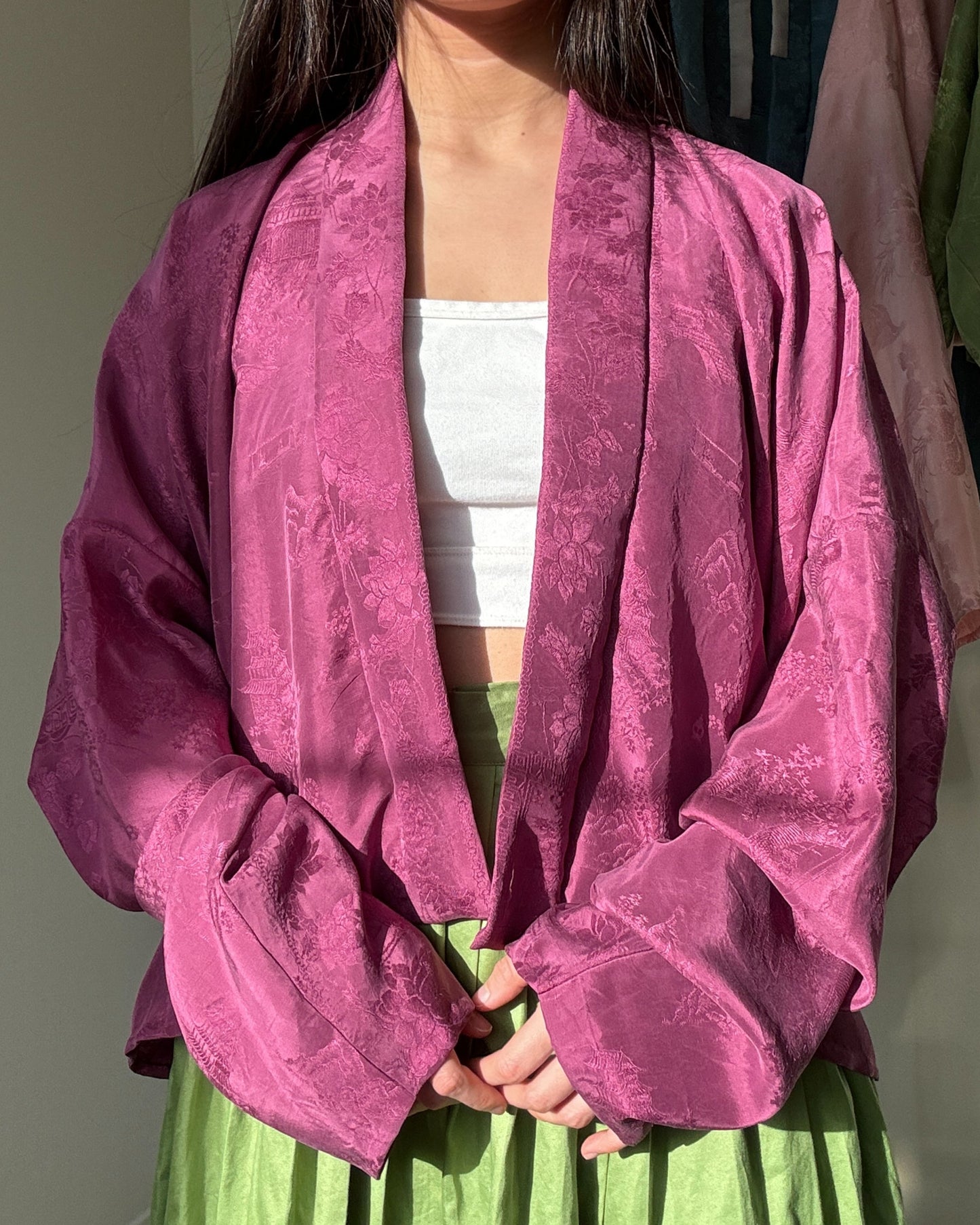 Silk Feijixiu 飞机袖 ✦ Plum ✦ US 14-18